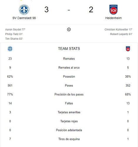 SV DARMSTADT 98 - HEIDENHEIM