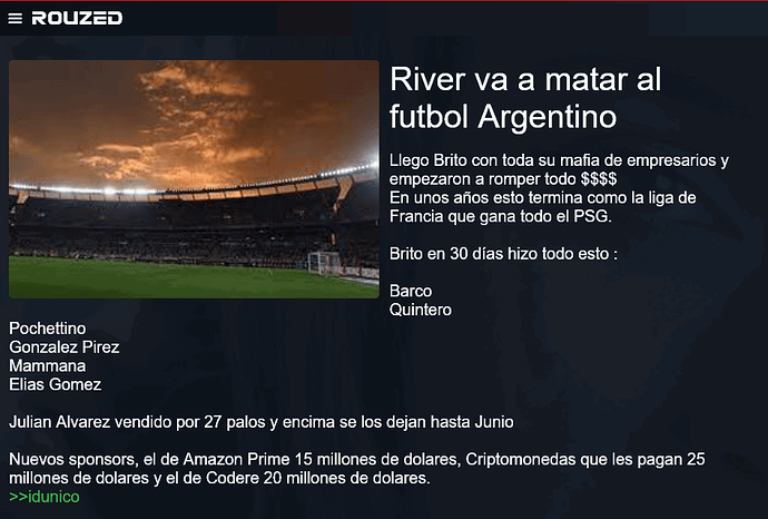 Screenshot 2022-01-25 at 04-18-02 Rouzed River va a matar al futbol Argentino