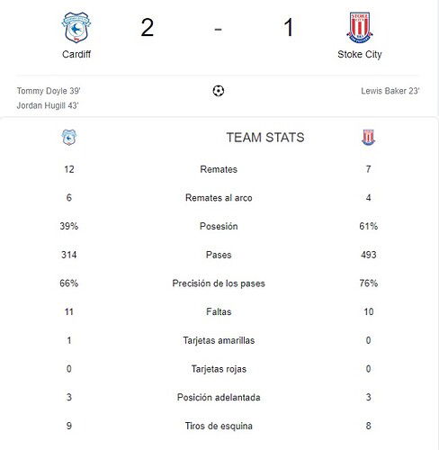 CARDIFF - STOKE CITY