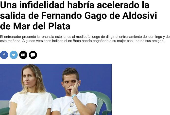 Screenshot 2021-09-27 at 23-55-06 Una infidelidad habría acelerado la salida de Fernando Gago de Aldosivi de Mar del Plata