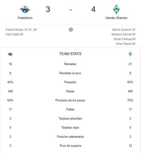 PADERBORN - WERDER BREMEN