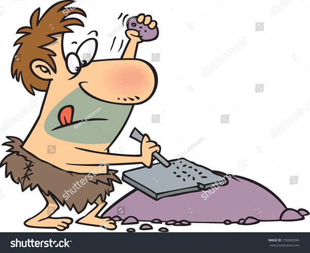 stock-vector-cartoon-caveman-carving-out-a-prehistoric-tablet-155900396