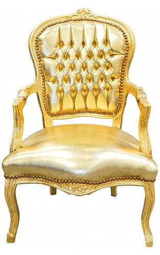 baroque-armchair-louis-xv-gold-leathrette-gold-wood