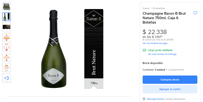 Screenshot 2021-11-03 at 21-52-07 Champagne Baron B Brut Nature 750ml Caja 6 Botellas - $ 22 338