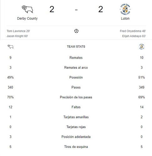 DERBY COUNTY - LUTON