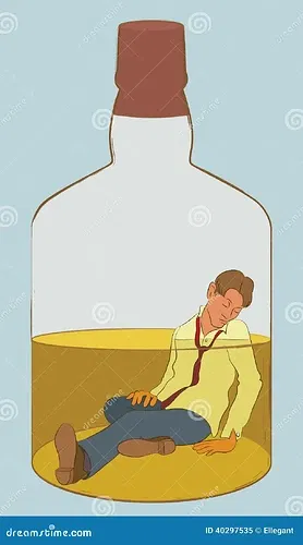 alcohólico-inconsciente-en-una-botella-40297535