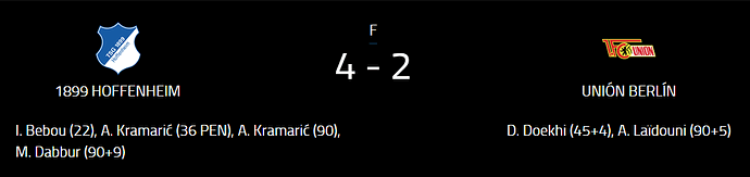 3- Hoffenheim - Union Berlin