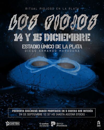 Después de 15 años, anunciamos nuestro ansiado Reencuentro. Será una serie de conciertos, que comenzará los días 14 y 15 de diciembre en el Estadio Único de La Plata “Diego Armando Maradona”. Las entradas estarán a