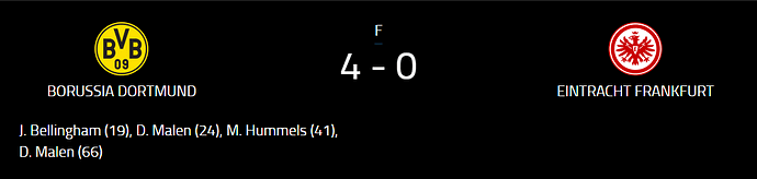 11- Borussia Dortmund - Frankfurt