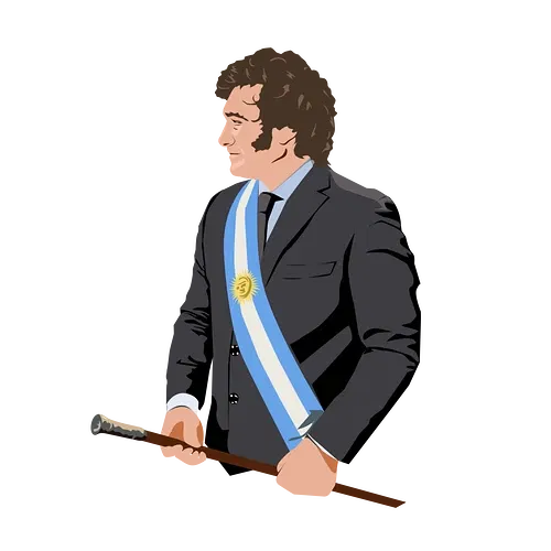 milei-president-argentine-cartoon-portrait-illustration-free-png