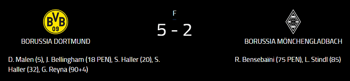 13- Borussia Dortmund - Gladbach