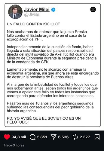 Kicillof pelotudo