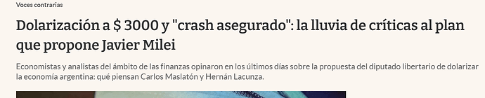 Screenshot 2025-03-18 at 19-05-08 Dolarización a $ 3000 y crash asegurado la lluvia de críticas al plan que propone Javier Milei - El Cronista