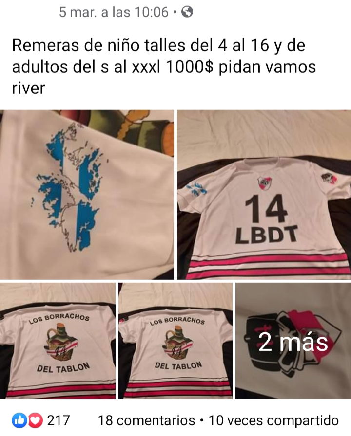 Remera de los discount borrachos del tablon 14